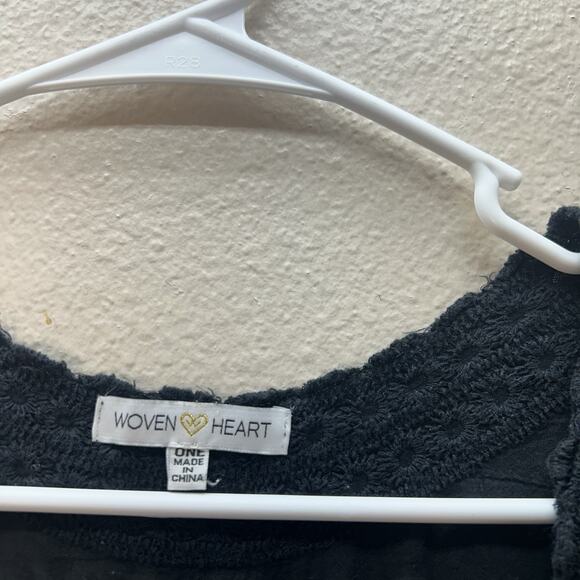 Woven Heart Kimono Duster Cover Up One Size Floral Embroidered Boho Whimsigoth - Picture 4 of 7